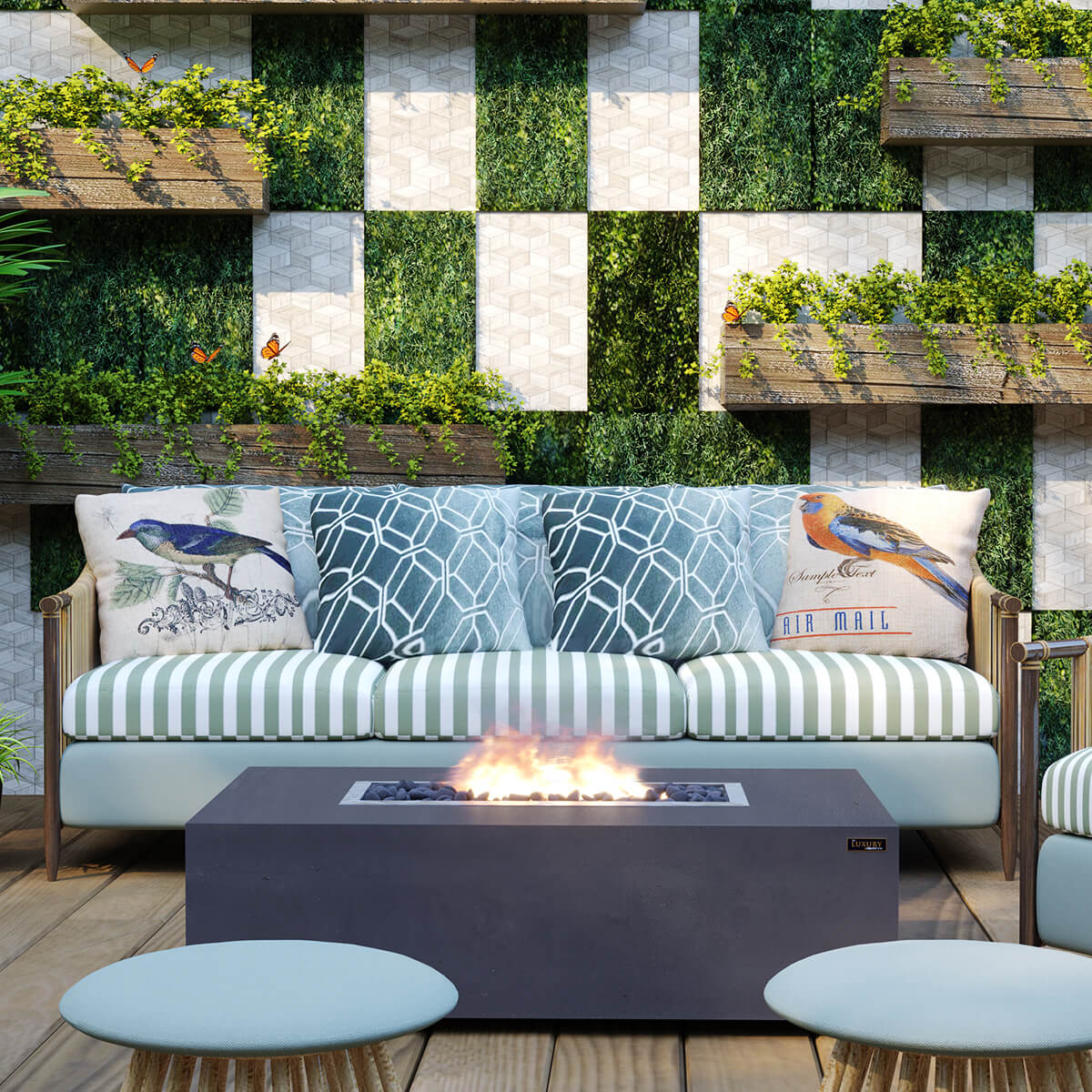 Mirage Gas Fire Pit Grey