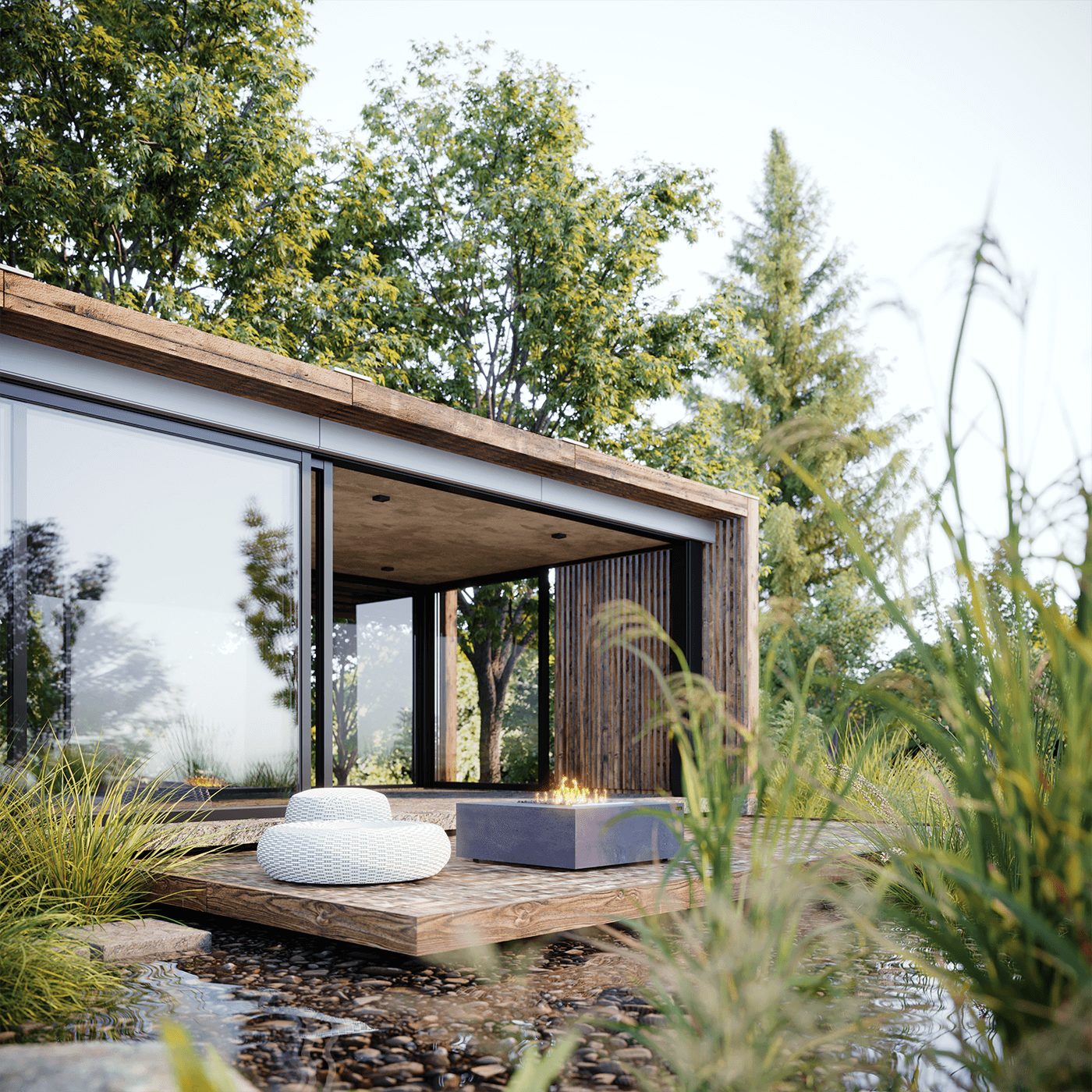 Gas Fire Pit - Maroma Fire Pit Grey - The Luxury Fire Pit Co