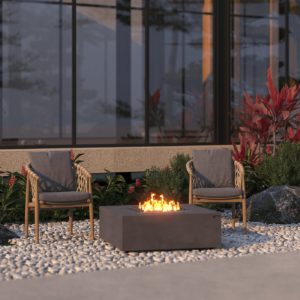 Gas Fire Pit - Maroma Fire Pit Grey - The Luxury Fire Pit Co