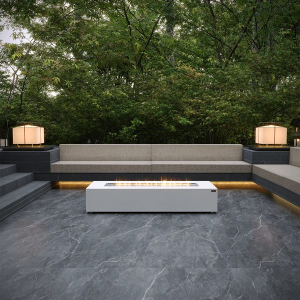 Bioethanol Fire Pit - Mezzo Bioethanol Fire Pit White - The Luxury Fire Pit Co