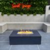 Bioethanol Fire Pit - Mirage Grey Bioethanol Firepit - The Luxury Fire Pit Co - Burning